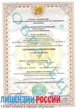 Образец сертификата соответствия Лучегорск Сертификат OHSAS 18001